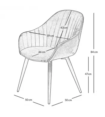 Meta title -  Fauteuil PU noir - BARI