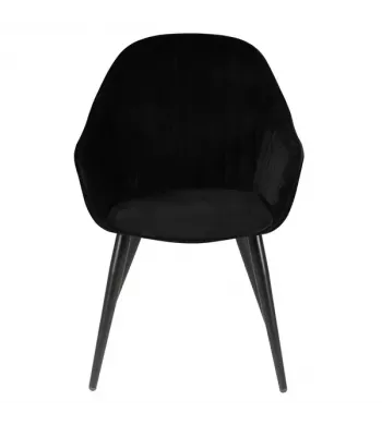 Meta title -  Fauteuil en velours noir - BARI