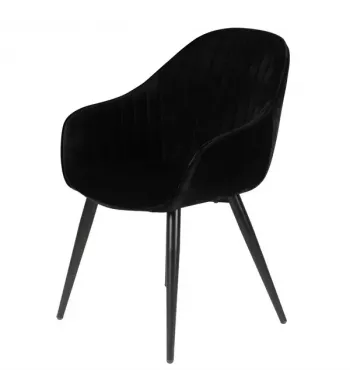 Meta title -  Fauteuil en velours noir - BARI
