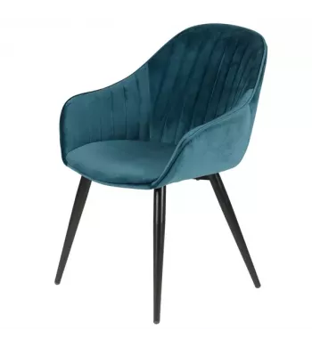 Meta title -  Fauteuil en velours bleu - BARI