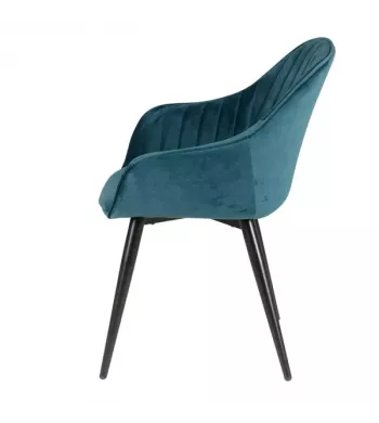Meta title -  Fauteuil en velours bleu - BARI