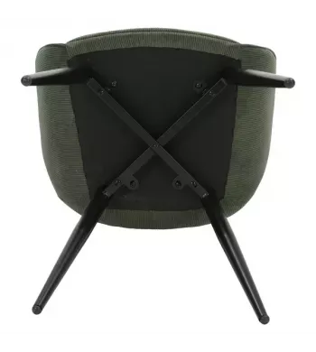 Meta title -  Fauteuil en velours côtelé vert kaki - BARI