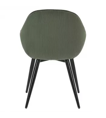 Meta title -  Fauteuil en velours côtelé vert kaki - BARI