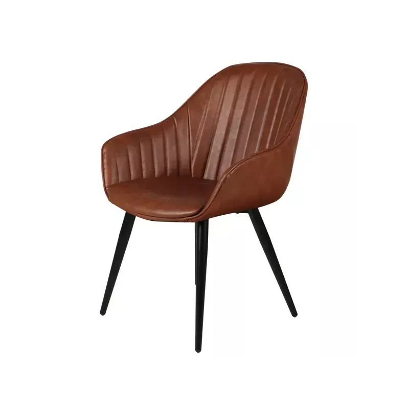 Meta title -  Fauteuil PU marron - BARI