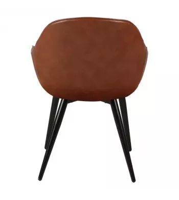 Meta title -  Fauteuil PU marron - BARI