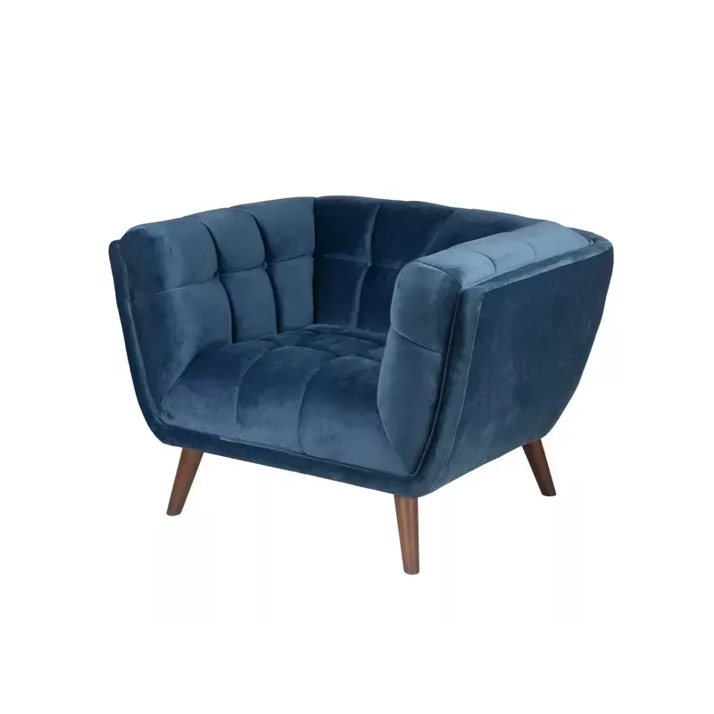 Meta title -  Fauteuil en velours bleu foncé BERYL - BERYL