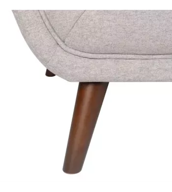 Meta title -  Fauteuil en tissu gris clair BERYL - BERYL