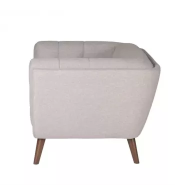 Meta title -  Fauteuil en tissu gris clair BERYL - BERYL