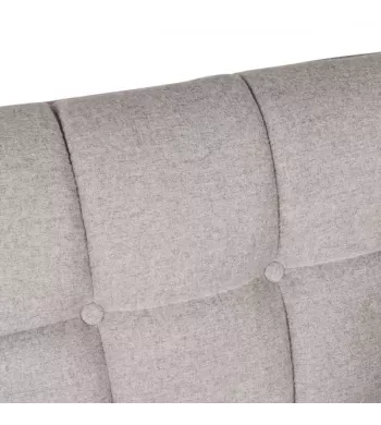 Meta title -  Fauteuil en tissu gris clair BERYL - BERYL