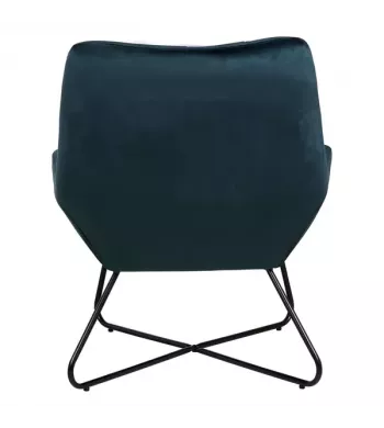 Meta title -  Fauteuil velours gris bleu - KAMI