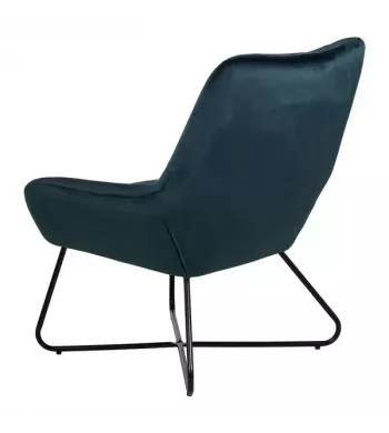 Meta title -  Fauteuil velours gris bleu - KAMI