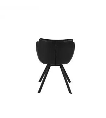 Meta title -  Fauteuil PU noir - CARL