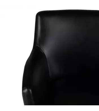 Meta title -  Fauteuil PU noir - CARL