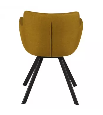Meta title -  Fauteuil tissu jaune - CARL