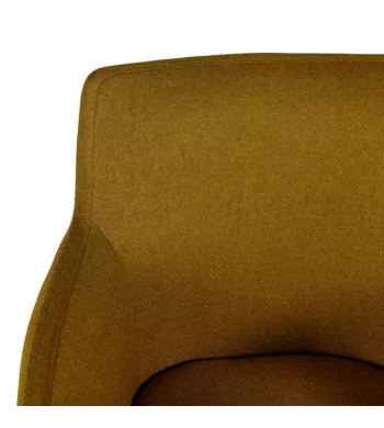 Meta title -  Fauteuil tissu jaune - CARL
