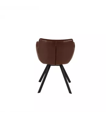 Meta title -  Fauteuil PU marron - CARL