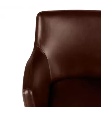Meta title -  Fauteuil PU marron - CARL