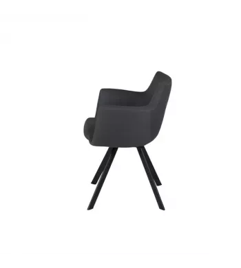 Meta title -  Fauteuil tissu gris foncé - CARL