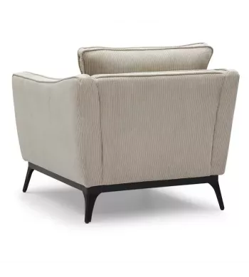 Meta title -  Fauteuil velours côtelé beige - CLEO