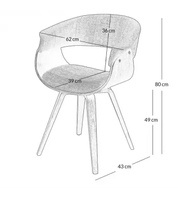 Meta title -  Fauteuil gris foncé - KYO