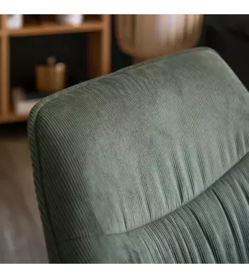Meta title -  Fauteuil velours côtelé vert sapin - MART