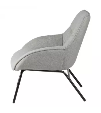 Meta title -  Fauteuil tissu gris clair - MART