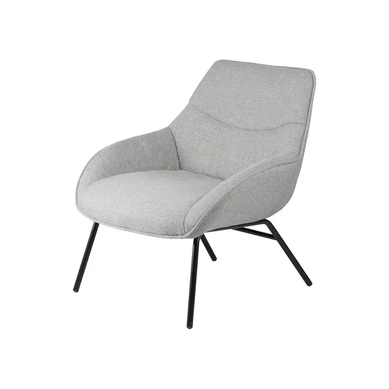 Meta title -  Fauteuil tissu gris clair - MART