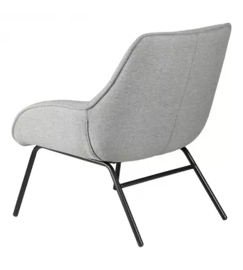 Meta title -  Fauteuil tissu gris clair - MART