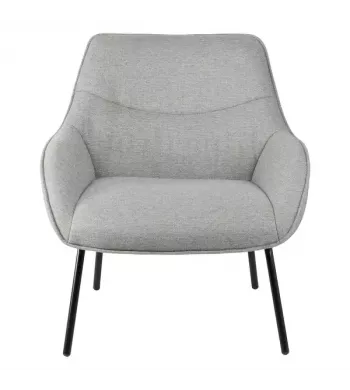 Meta title -  Fauteuil tissu gris clair - MART