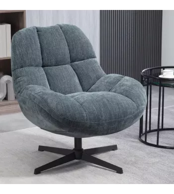 Meta title -  Fauteuil pivotant bleu - MOLTO