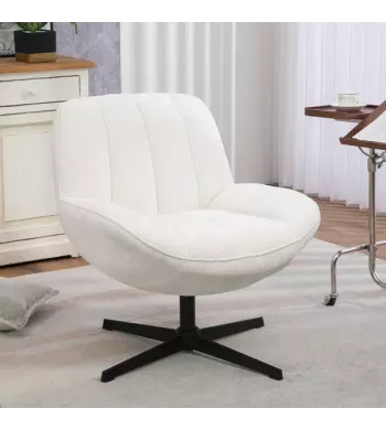 Meta title -  Fauteuil pivotant blanc - RENA