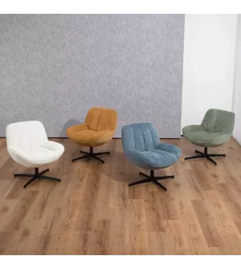 Meta title -  Fauteuil pivotant bleu - RENA