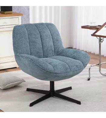Meta title -  Fauteuil pivotant bleu - RENA