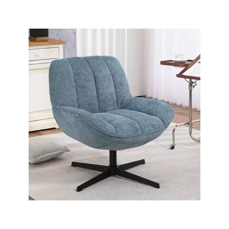 Meta title -  Fauteuil pivotant bleu - RENA