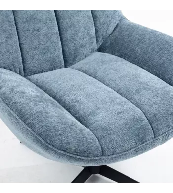 Meta title -  Fauteuil pivotant bleu - RENA