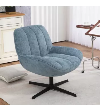 Meta title -  Fauteuil pivotant bleu - RENA