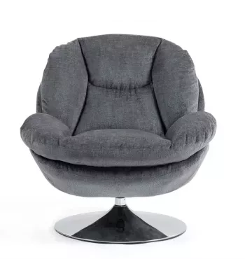 Meta title -  Fauteuil pivotant gris foncé - TOPI