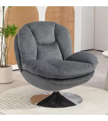 Meta title -  Fauteuil pivotant gris foncé - TOPI