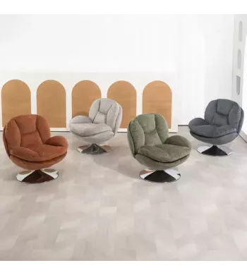 Meta title -  Fauteuil pivotant gris foncé - TOPI