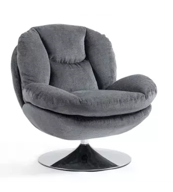 Meta title -  Fauteuil pivotant gris foncé - TOPI