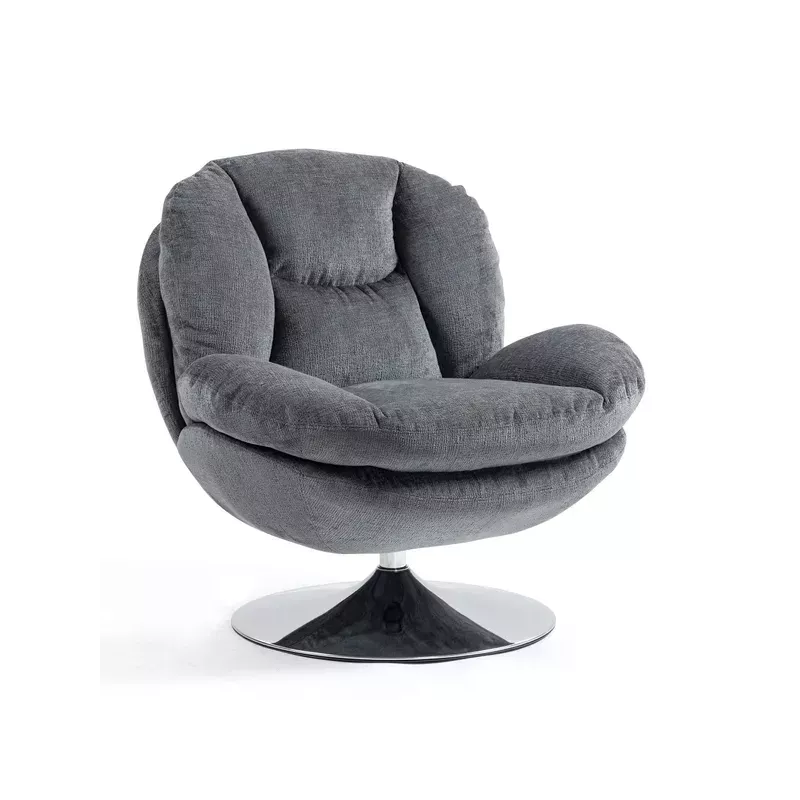 Meta title -  Fauteuil pivotant gris foncé - TOPI