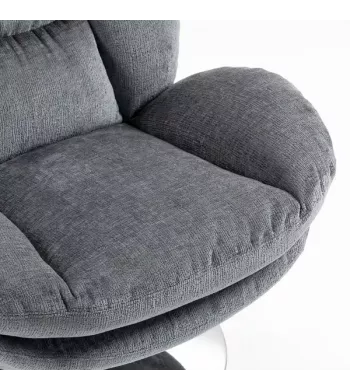 Meta title -  Fauteuil pivotant gris foncé - TOPI