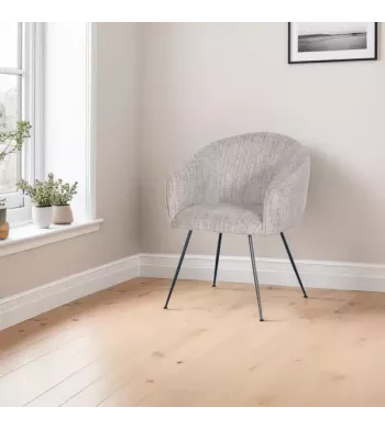 Meta title -  Fauteuil en tissu beige et café VADIM - VADIM