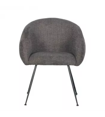 Meta title -  Fauteuil en tissu marron et ambre VADIM - VADIM