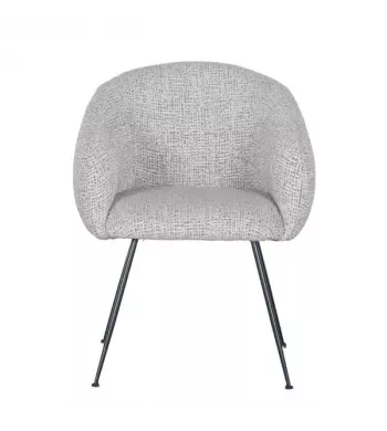 Meta title -  Fauteuil en tissu gris clair VADIM - VADIM