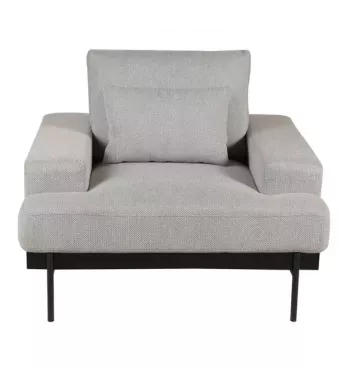Meta title -  Fauteuil tissu gris clair - YOKO