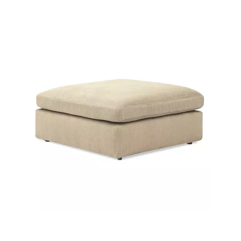 Meta title -  Pouf pour canapé 100cm velours côtelé écru - WAYNE
