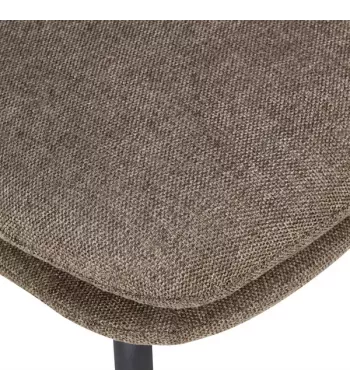 Meta title -  Fauteuil tissu marron foncé - LUZ