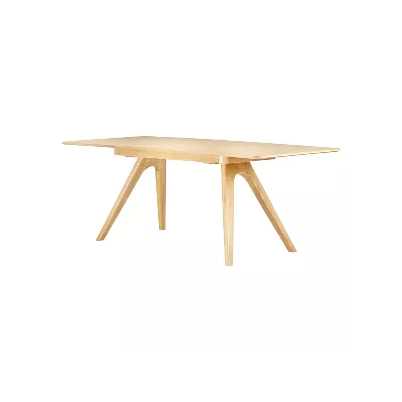 Meta title -  Table repas 160cm allonge intégrée chêne naturel