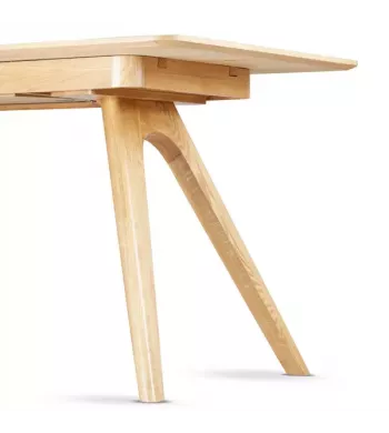 Meta title -  Table repas 160cm allonge intégrée chêne naturel